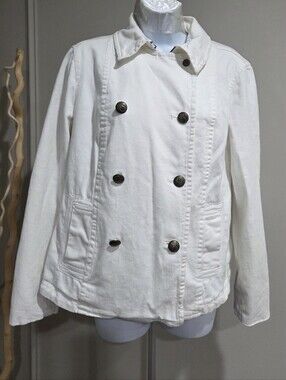 QMack White Double-Breasted Jacket Sz.M